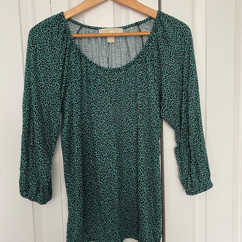 Michael Kors green blouse